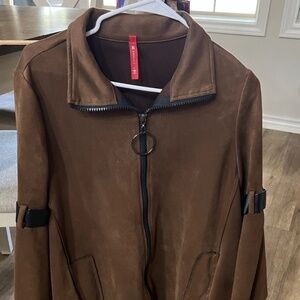 IC by Connie K Brand Collection Geometric Textured Zip Jacket